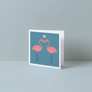 Kaart flamingo liefde