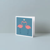 Kaart flamingo liefde