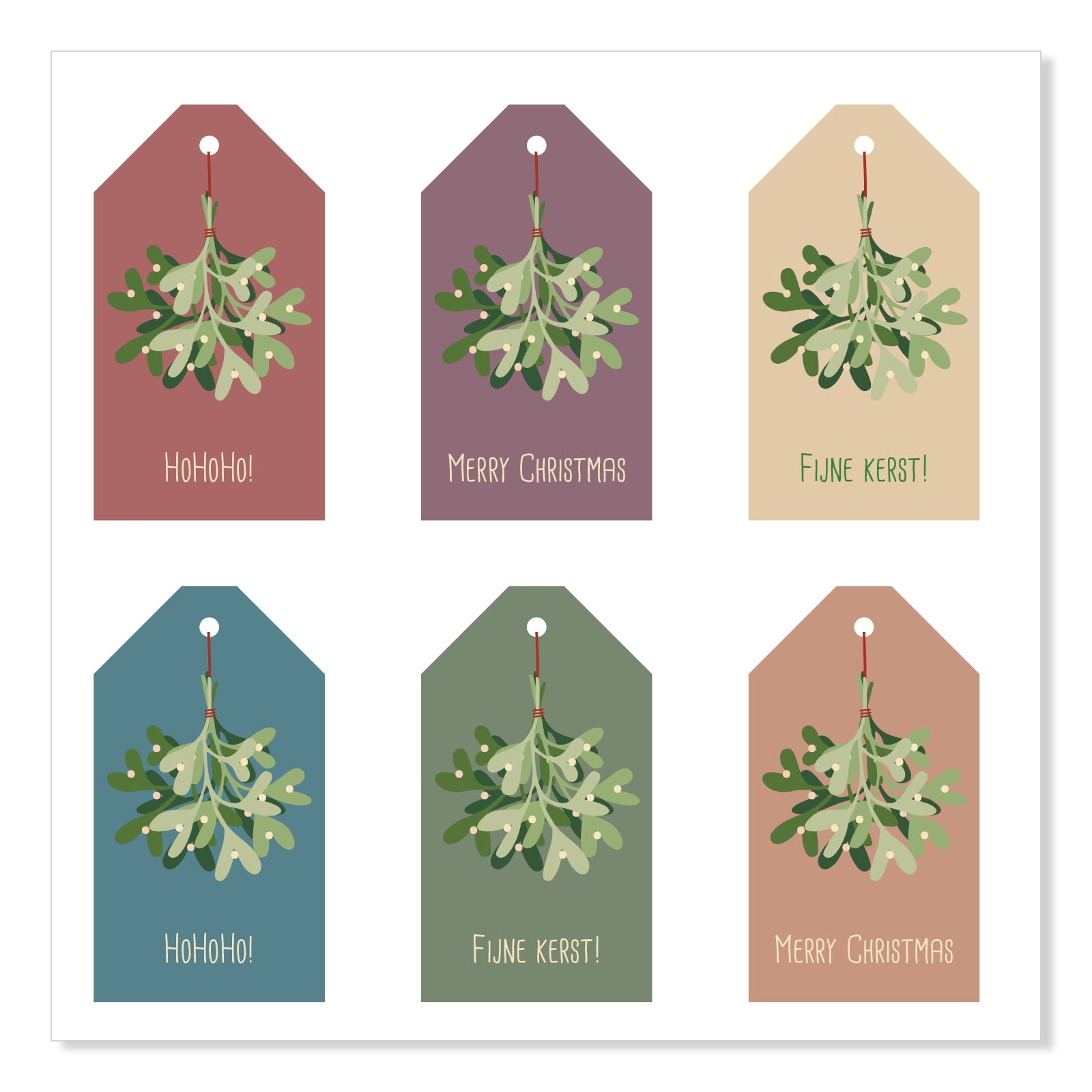 Cadeaukaartjes mistletoe