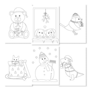 Kerst inkleurkaarten