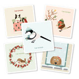 Kaartenset kerstdieren