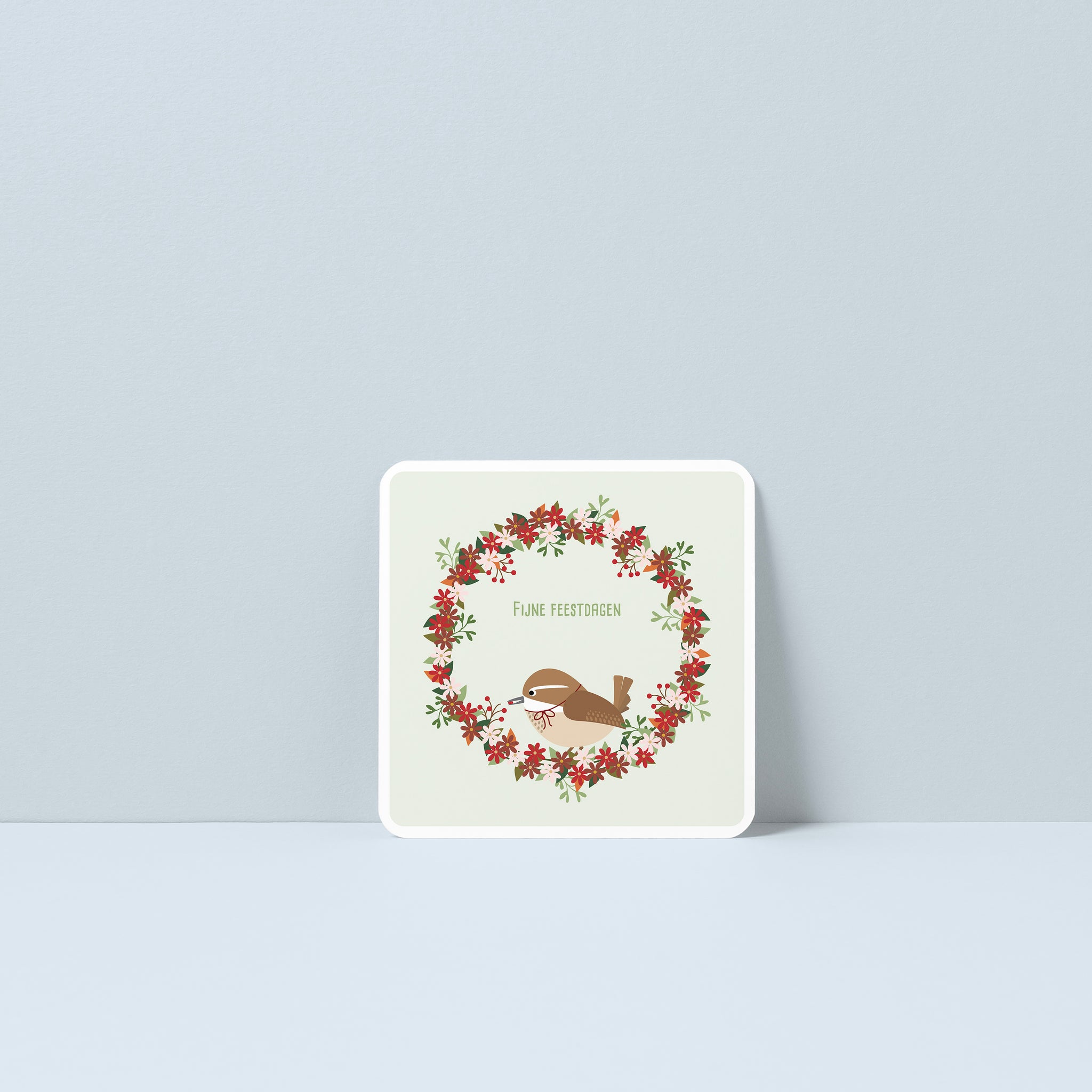 Kaart Kerstdier winterkoning